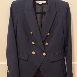 Veronica Beard Navy Blazer with Gold Buttons